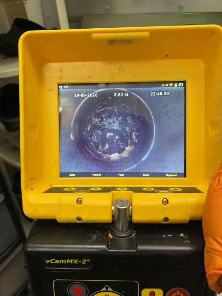 CCTV drain inspection monitor in Enfield