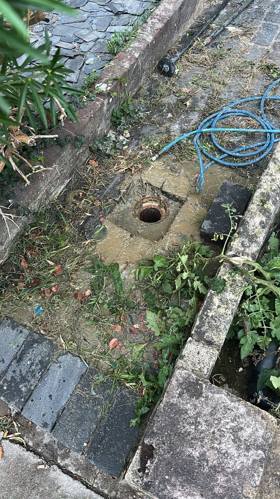 Inspection chamber during Blockage Busters drain unblocking work in Peterborough, view 8