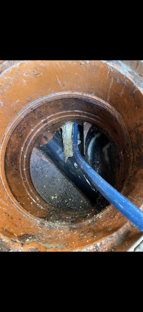 Inspection chamber during Blockage Busters drainage work in Waltham Cross, view 2